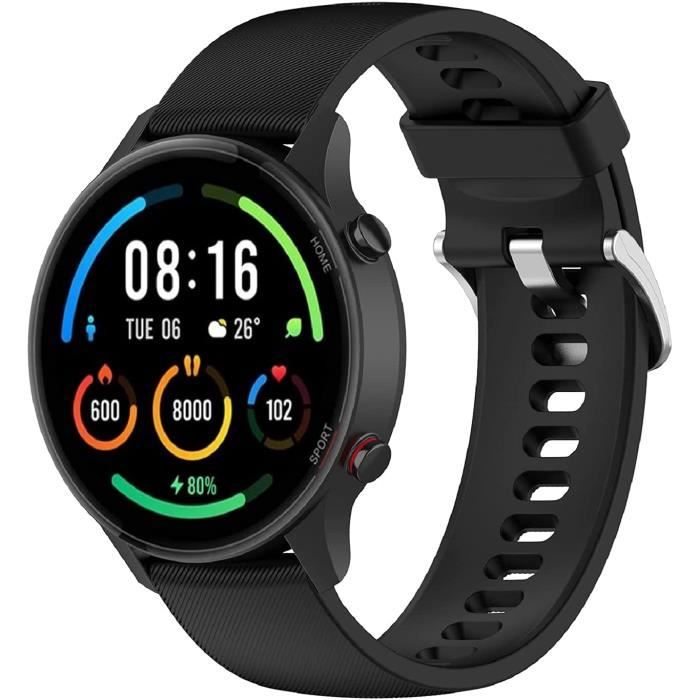 Bracelet Compatible avec Xiaomi Mi Watch/Xiaomi Watch S1 /Xiaomi Watch S1 Active/Color Sport, Bracelet Hommes et Femmes (Noir)