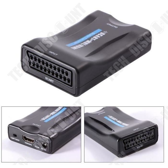 TD® Adaptateur de convertisseur péritel - HDMI vers Péritel Adaptateur convertisseur Pour vidéo - Accessoire vidéo TV