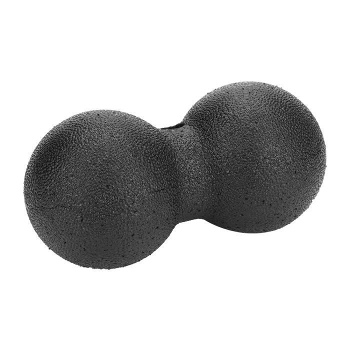 BALLON SUISSE - GYM BALL(Mousse EPP)-Balle de massage ronde en mousse de yoga EPP (double balle noire 16 x 8 cm)-HUA