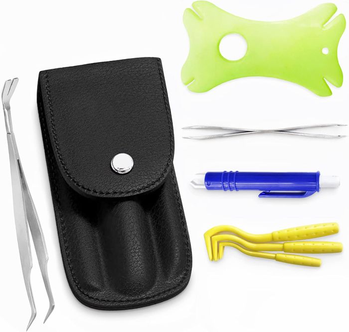 Comparer les prix de Pince à Tiques 7pcs,Ensemble de Crochet pour Tiques,Tick Remover Tool Set, Pet Outil De Nettoyage pour Chien,Chat