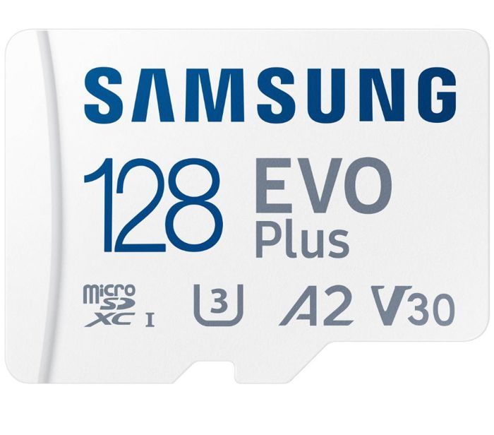 Micro SD Samsung EVO Plus Carte mémoire MB MC128SAEU 160Mb/ A2 / Video Class V30 / UHS I U3 / Class10 microSDXC + adaptateur SD - vue 2