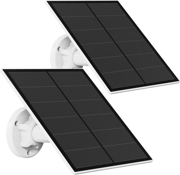 Panneau Solaire Extérieur 4W Support 360° Pour Caméra De Sécurité - Noir