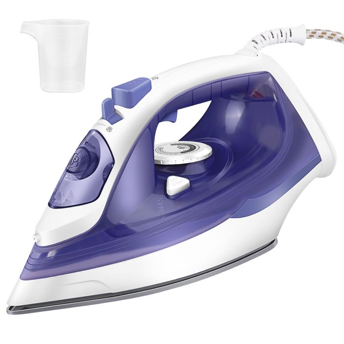 Centrale vapeur réservoir deau de 350 ml jet de vapeur de 150 g vapeur continue de 40 g cordon de 195 m 2400 W bleu - Dayplus