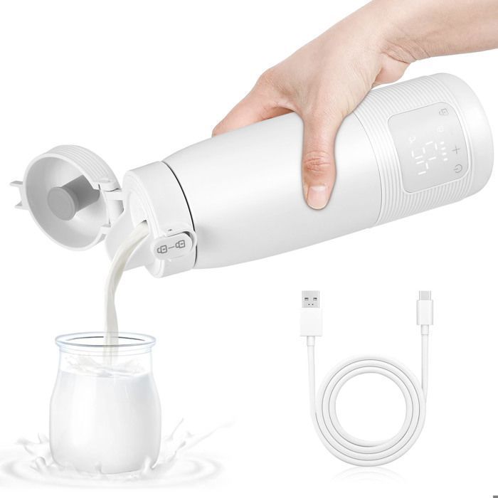 Chauffe-biberon Portable 500ml Sans Fil - Température Réglable 37°C à 70°C, Batterie 11000mAh, écran LED, Stérilisation