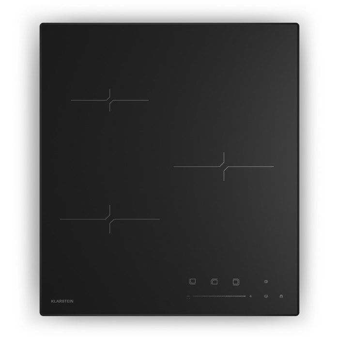 Velaire Table de cuisson induction 45cm 3 Zones 5500W Curseur Tactile Minuterie Indicateur Chaleur