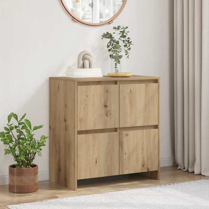 (ON SALE)Meuble Salon/Rangement Cuisine - Buffet - chêne artisanal - 70x41x75 cm Bois dingénierie EU488483