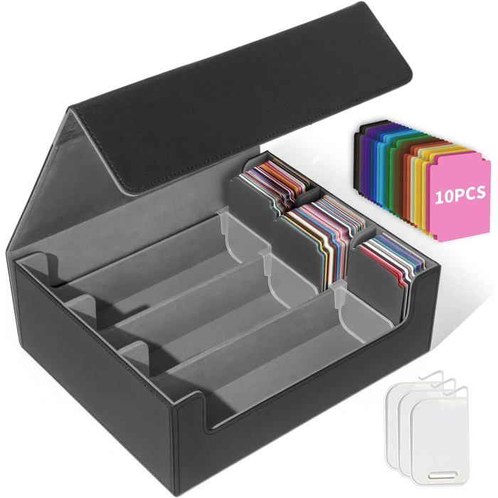 Boîte De Rangement Meetikar Pour Cartes à Collectionner - Capacité 1000+ Cartes, 5 Séparateurs, Poignée De Transport Boîte De Rangement Meetikar Pour Cartes à Collectionner - Capacité 1000+ Cartes, 5 Séparateurs, Poignée De Transport