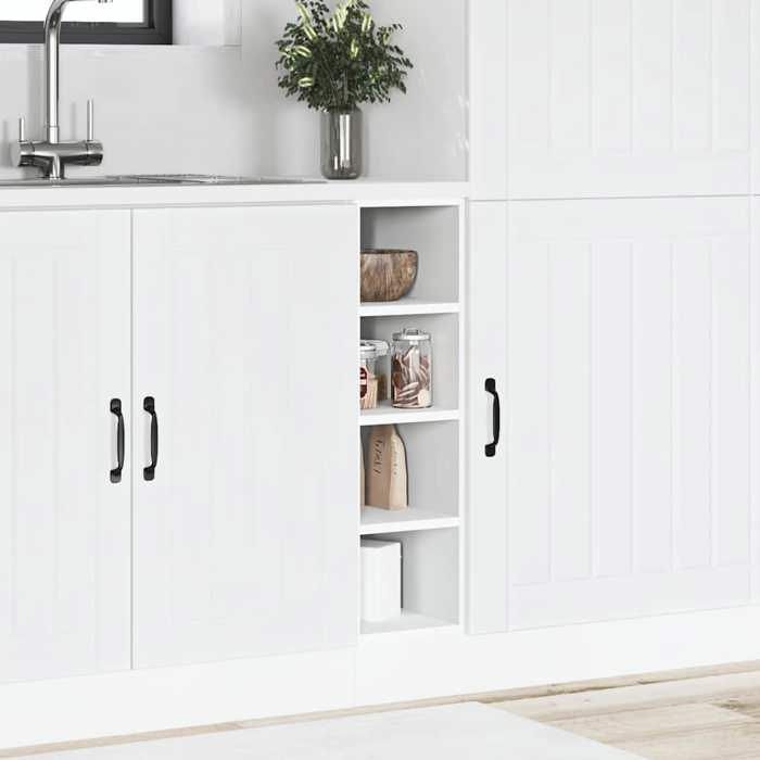 Blanc Meuble bas de cuisine - mango - Colonne cuisine - Riga Blanc 20x445x815 cm Bois dingénierie FR1026