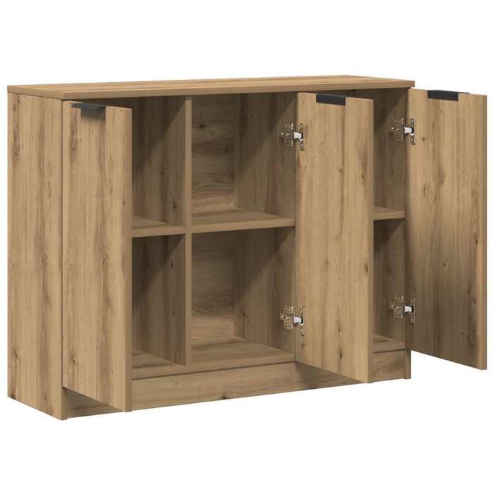 Buffet en bois dingénierie - WIENS - 90 5x30x70 cm - Chêne artisanal - Style Scandinave Moderne