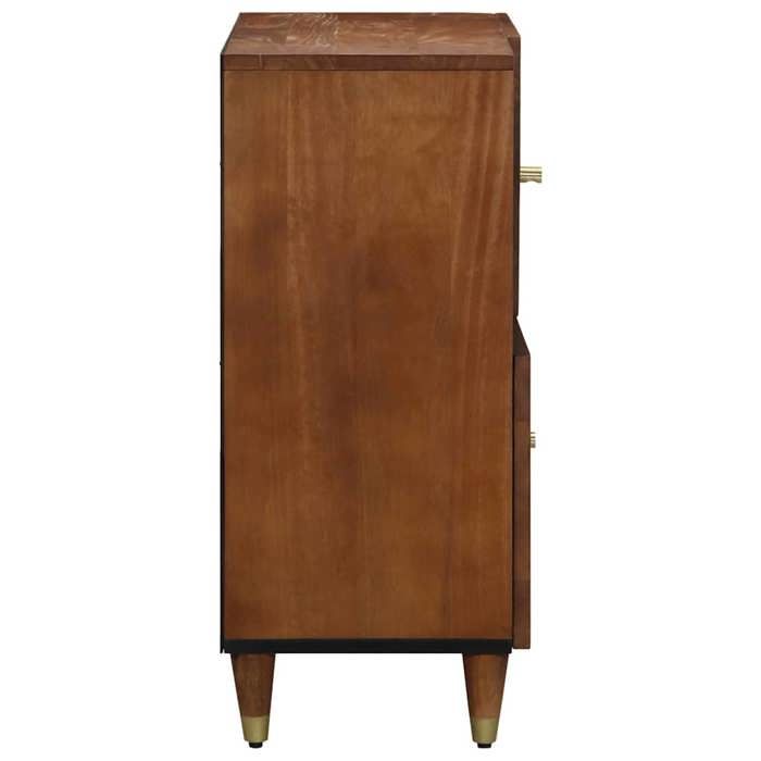 Moderne Buffet/Commode BURKE Armoire de rangement avec porte Marron 80x33x75 cm Bois de mangue massif AA2769