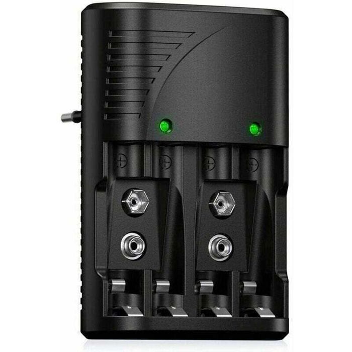 Lot 9 Piles CR425 Rechargeables – Pour Flotteurs LED Et Cloches De Pêche – Chargeur USB Inclus – Protection Surcharge – Autonomie 60-80h – Compact