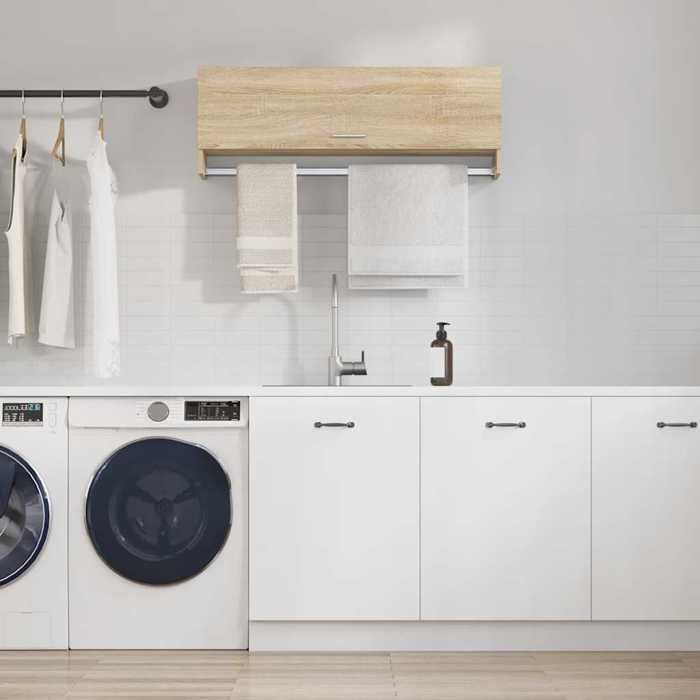 Brun Penderie de Rangement - Magnifique Garde-robe - charge 3 kg par compartiment - chêne sonoma 100x32 5x35cm bois dingénierie CL9 Brun Penderie de Rangement - Magnifique Garde-robe - charge 3 kg par compartiment - chêne sonoma 100x32 5x35cm bois dingénierie CL9