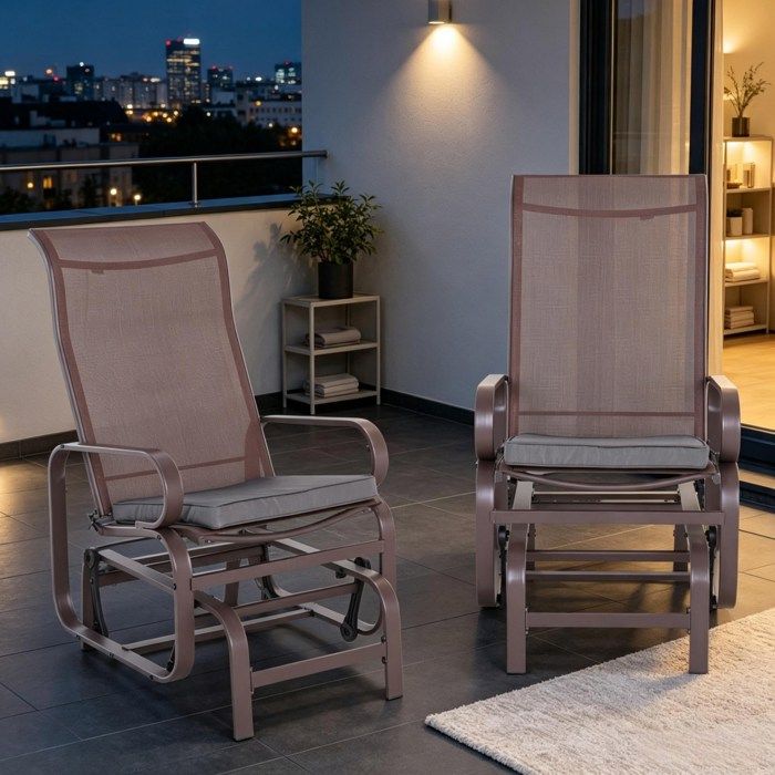 VUENOR Coussin de chaise 45 x 45 cm gris foncé – set de 2 avec nouettes et housse déhoussable