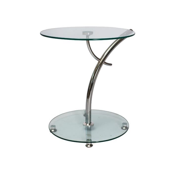 table d'appoint - ac-déco - muna - verre - gris - contemporain - design