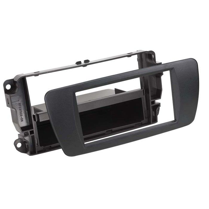 Kit Façade Autoradio 2 DIN Seat Ibiza 2008-2015 – Cadre Tableau De Bord Noir Élégant + Accessoires Montage