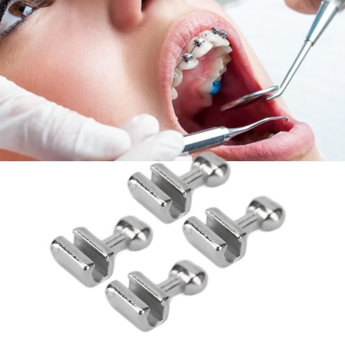 Lot De 10 Crochets Crimpables Orthodontiques Acier Inoxydable - Pour Dentaire, Neuf Sous Emballage