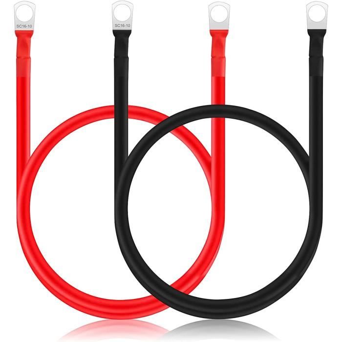 Jeu De Câbles Pour Onduleur Vers Batterie – AWG, Longueur 5 Pieds