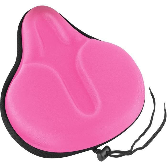 Coussin De Selle Vélo Bikeroo Pour Femmes - Mousse à Mémoire De Forme - Noir