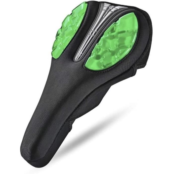 Selle De Vélo Sans Nez Large Avec Gel - Coussin élargi Amortissant Et Respirant Pour VTT, Vélo De Route, Confort Longue Distance (noir)