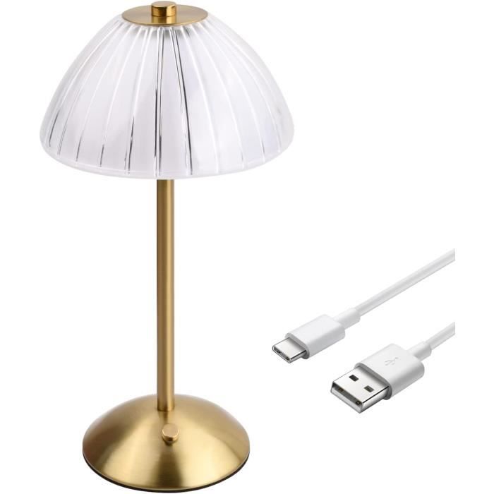 Lampe de Table Sans Fil, USB Rechargeable Lampe de Table Dimmable LED,  Lampe de table avec batterie, Lampe de Chevet Tactile, A655 - Cdiscount  Maison
