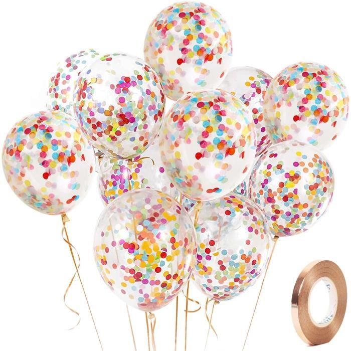 Ballon Confettis Colorés En Latex 30 Pièces, 12Inch-30.5Cm Ballons