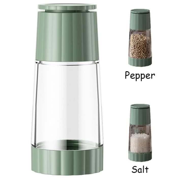 Lot De 2 Moulins à Sel Et Poivre 200ml - Moulin Manuel Céramique Réglable - Design Clair Élégant Et Pratique
