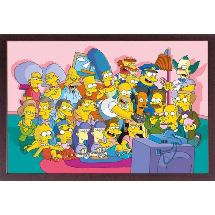 affiche poster empire poster the simpsons canape cast accessoires de fixation 700728 633125 cdiscount