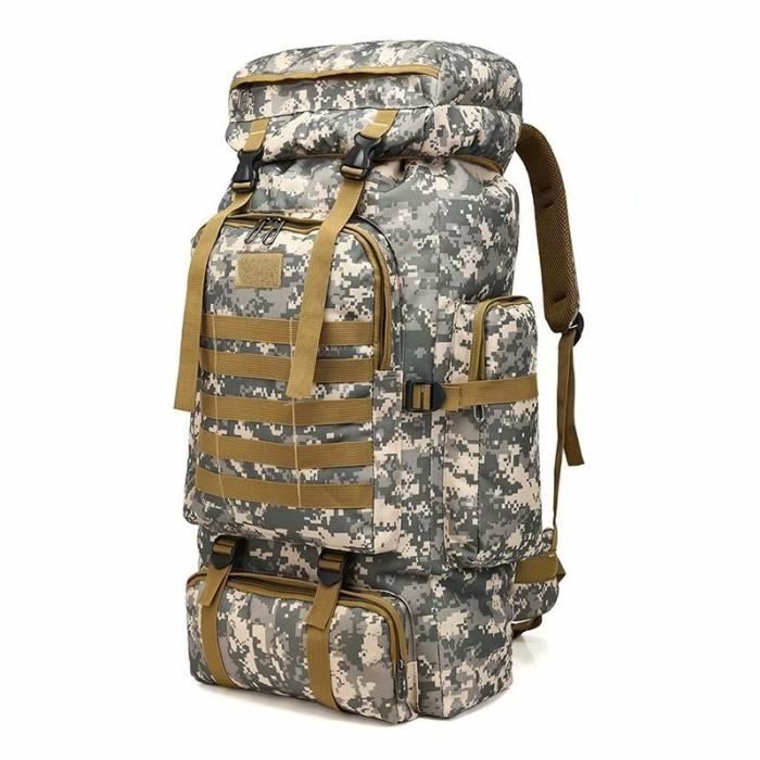 Selighting 50L Sac à Dos Tactique Militaire Sacs Molle Homme Imperméble pour Voyage Camping Trekking Randonnée Camping