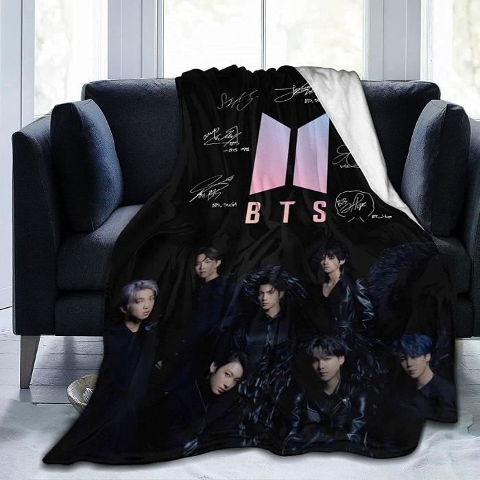 Couverture Kpop Army en flanelle ultra douce pour lit ou canapé - 50x40 pouces