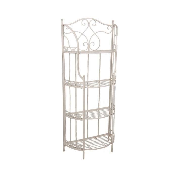 Etagere Retractable Grille De Boulanger Boulangere Arrondie En Fer De Couleur Blanche Hauteur 146 Cm Achat Vente Tour De Rangement Etagere Retractable Grille De Cdiscount