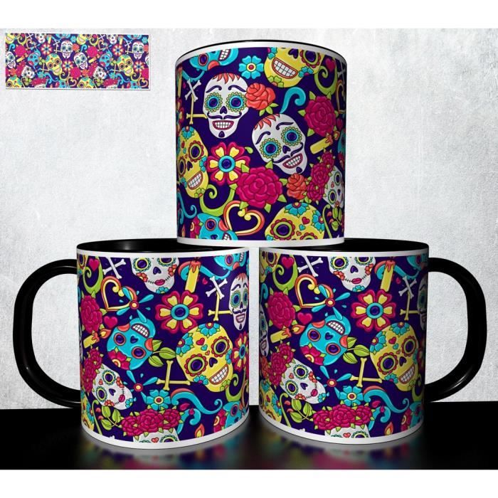 Tasse tête de mort guirly