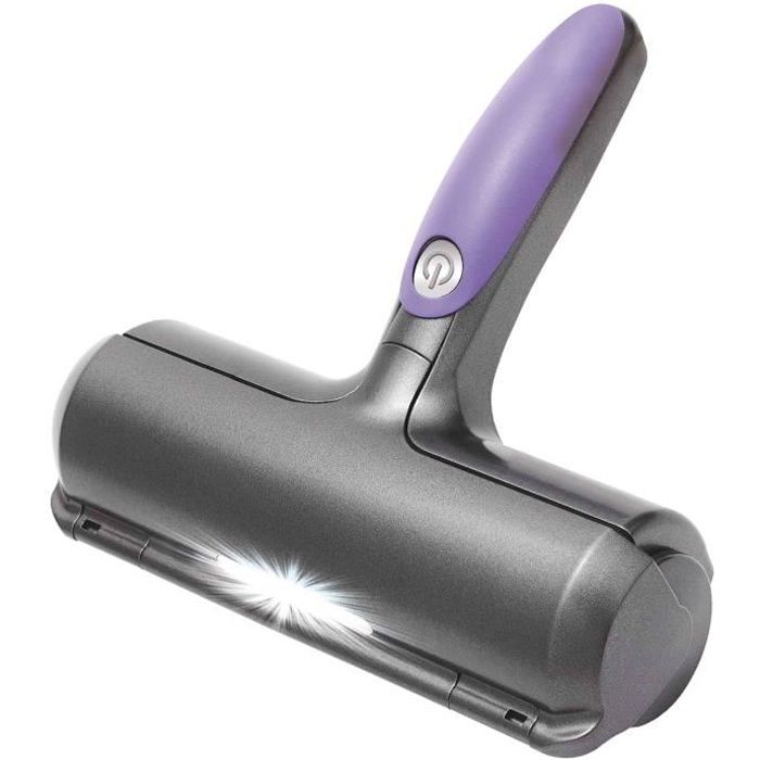 Meilleurs prix pour Fur Daddy Sweeper Brush - Brosse anti poils animaux - VENTEO™ - Ramasse poils chat / chien - Violet et Gris - Pour Canapé/Vêtements/Voiture