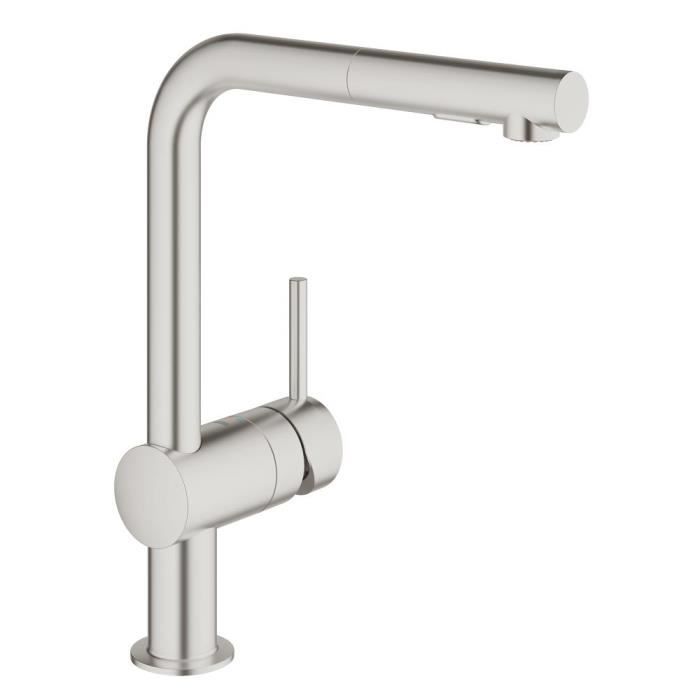 Grohe Minta Mitigeur Monocommande Evier Douchette Extractible Achat Vente Robinetterie De Cuisine Grohe Minta Mitigeur Cdiscount