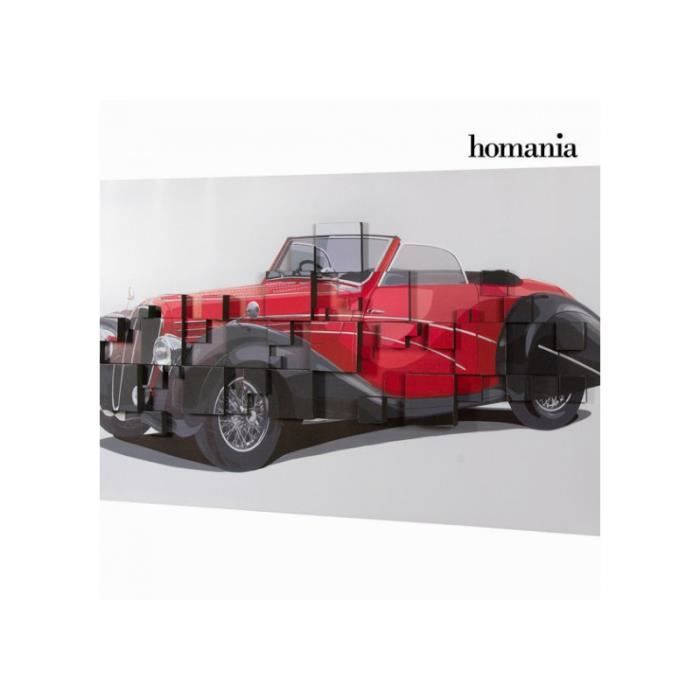 Tableau 3d Relief Voiture Ancienne Rouge Achat Vente Tableau