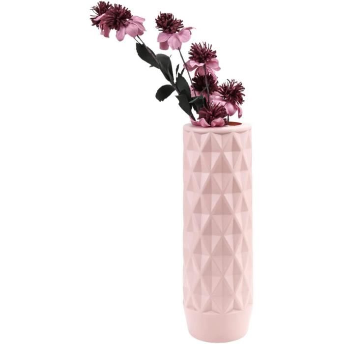 décoration de mariage rose durable et moderne pour salon bureau Vases en plastique style roi pour fleurs