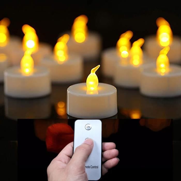 Bougie et senteurs,Paquet de 3 fausses bougies LED chandelle LED sans  flamme réalistes avec télécommande, à - yellow light remote - Cdiscount  Maison