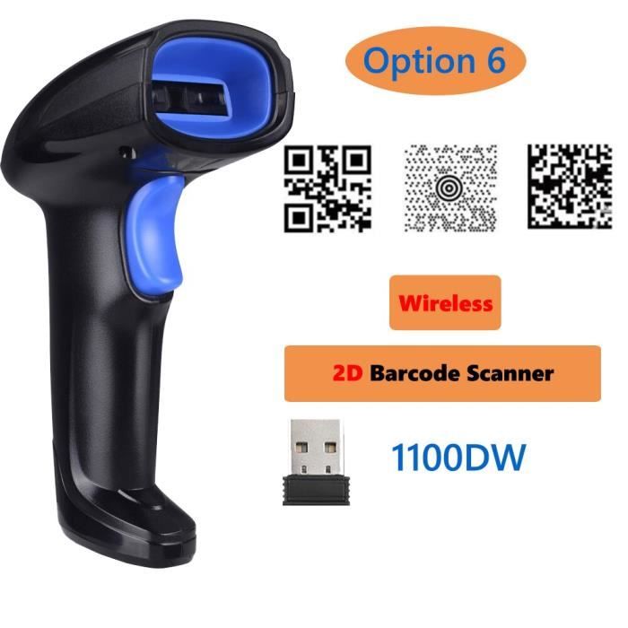 Scanner de codes à barres portatif 24G livraison gratuite USB 1D2D QR