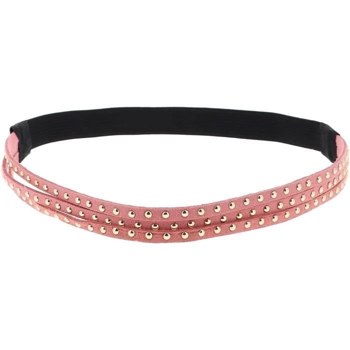 Lot De 3 Bandeaux élastiques Pour Cheveux Femme - Largeur 18 Cm, Extensible Jusqu'à 35 Cm, Pack Rose/violet/vert