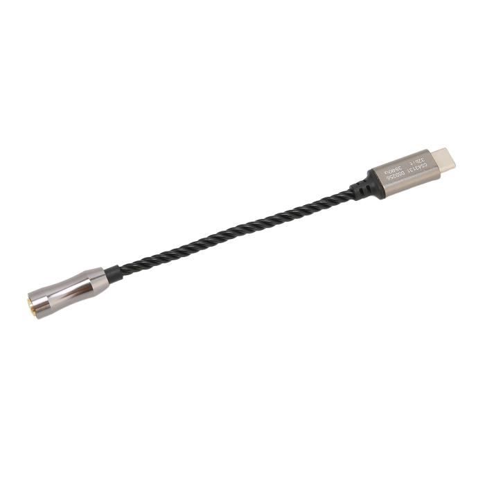 VENEKA - Adaptateur Audio DAC Type-C Vers 3,5 Mm | Puce CS46L41 | Amplificateur Casque HiFi | Pour Android & Win10