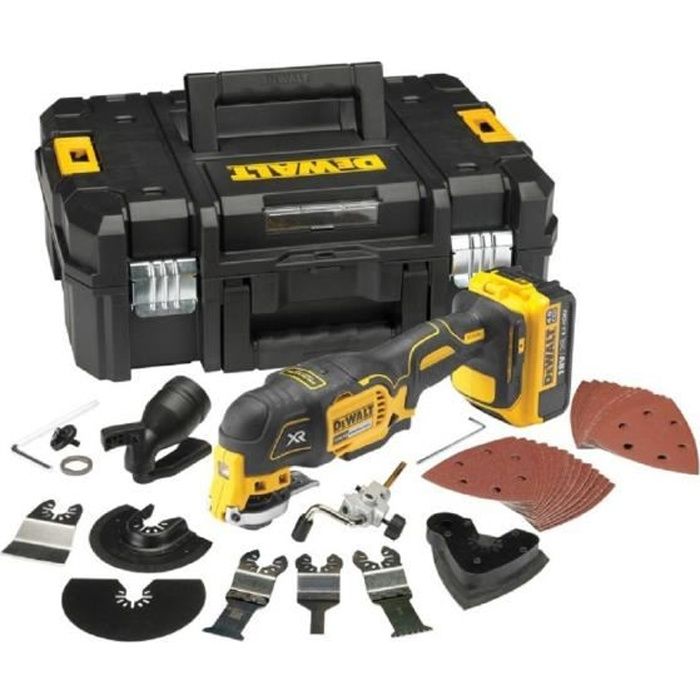 Outil multifonctions sans fil DEWALT DCS355M2 Batterie 4Ah 32 accessoires TSTAK