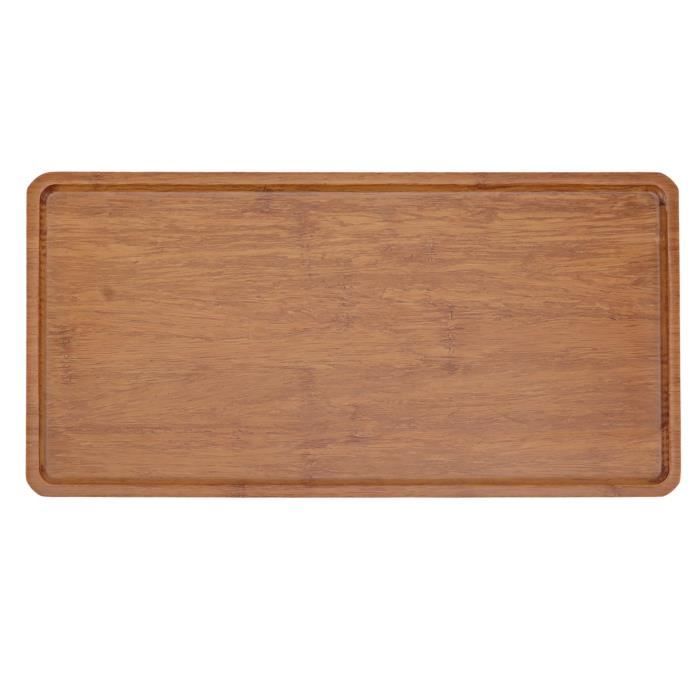 Plateau De Service Rectangulaire En Bois De Bambou Pour Petit Déjeuner