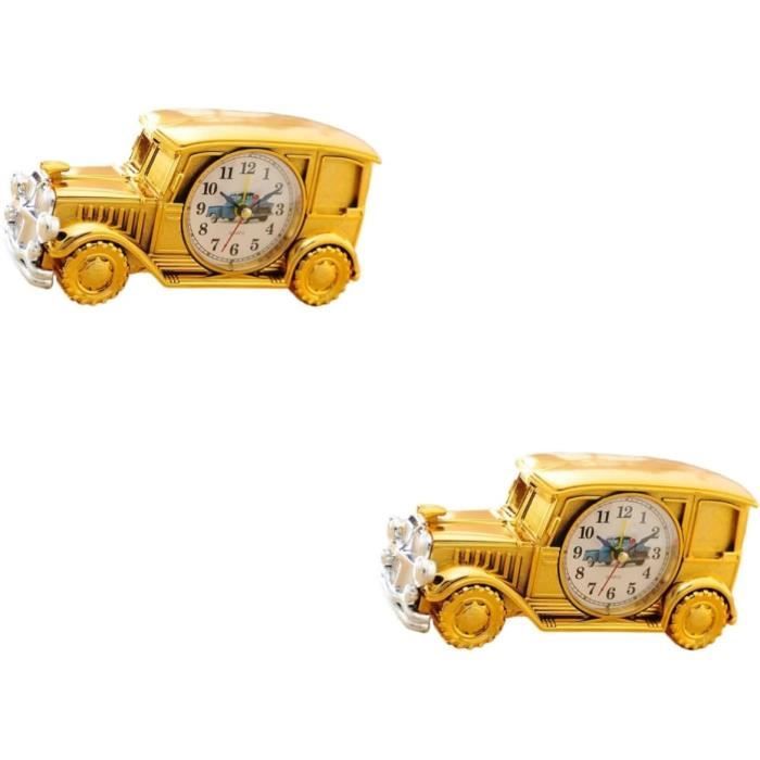 XLWLLNJ Réveil Ballon De Football Décoration De La Maison Horloge De Table Horloge Muet Horloge Pour Chambre D'enfant Blanc