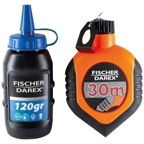 FISCHER DAREX Cordeau à tracer 30 m - Poudre bleue - 120 g