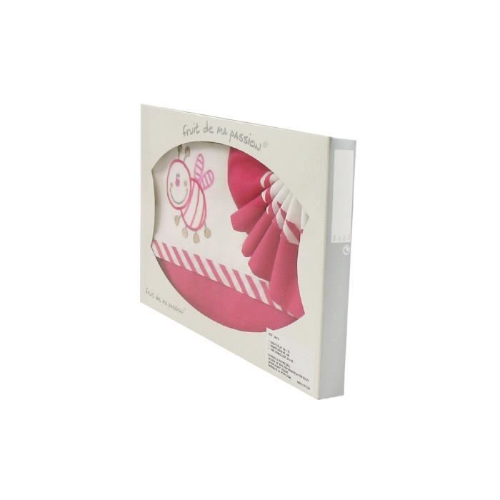 Coffret Parure de draps pour berceau landau couffin fushia