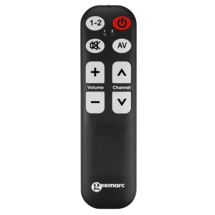 Geemarc TV-5/_BLK T/él/écommande Universelle Noir