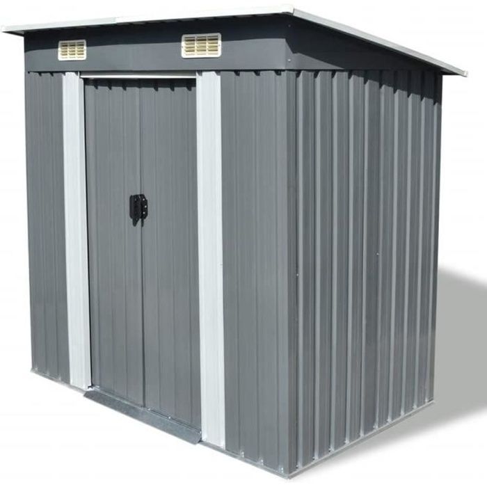 Abri de jardin - GOTOTOP - TOP-ZHU - Métal - 190 x 124 x 181 cm - 2 m²