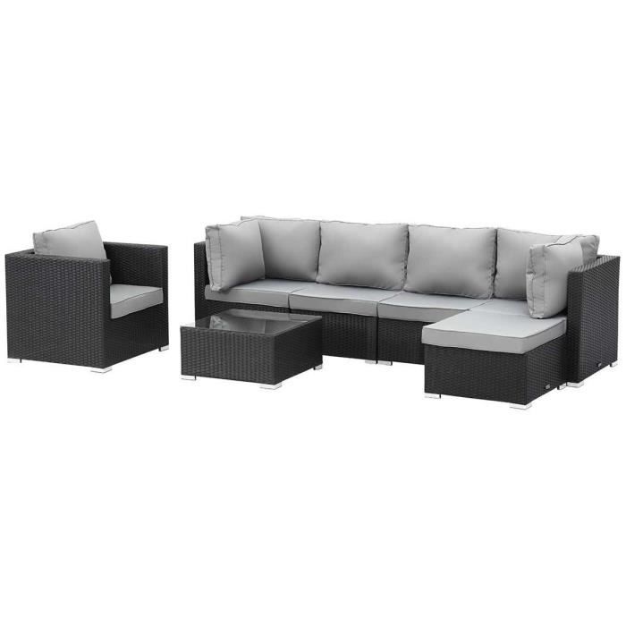 Salon De Jardin Modulable En Resine Tressee Boston Luxe