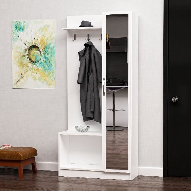 homemania cabinet d'entrée orion - avec étagères, armoire, cintre - 80 x 32 x 173 cm
