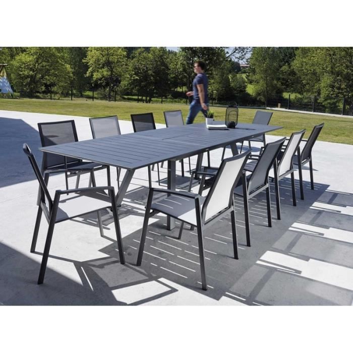 Salon De Jardin Design Gris 8 Fauteuils Malouine Achat Vente