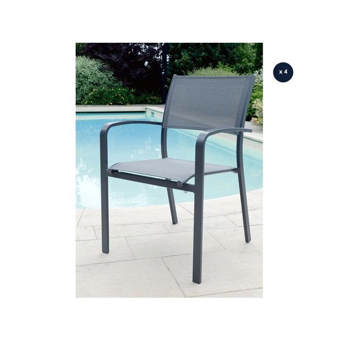 Jardiline Fauteuils de jardin Milos x4 - vue 5